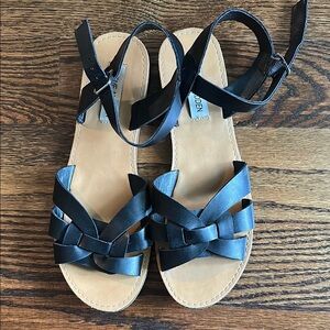 Steve Madden Black Strappy Sandals
